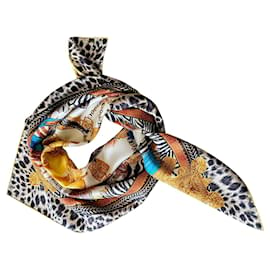 Autre Marque-Pañuelo de seda estampado "African Dream" A.do. Canova - Nuevo . Hecho en francia-Multicolor