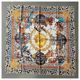 Autre Marque-"African Dream" printed silk scarf A.C. Canova - New . Made in France-Multiple colors