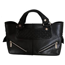 Bolsa Céline Boogie em couro preto Preto