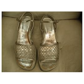 Chanel-Sandals-Silvery