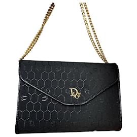 Bolsa Dior Monogram preta nova com caixa Preto Dourado