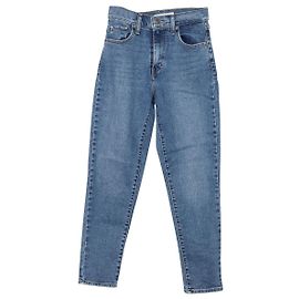 Jean Mom taille haute Levi's en denim de coton bleu Bleu