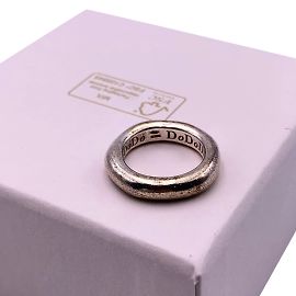 Dodo Pomellato sterling silver 925 Essentials Irregular Band Ring Size 5 3/4 US Silvery