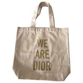 Dior Bolsos de mano Dorado Crudo