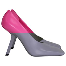 Balenciaga-Balenciaga Void 80mm D'Orsay Pumps in Pink calf leather Leather-Pink