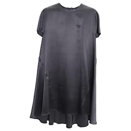 Balenciaga-Balenciaga Shift Dress in Black Silk-Black