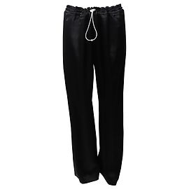 Tory Burch Jogginghose aus schwarzem Satin Schwarz