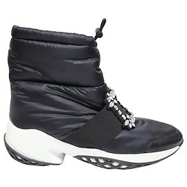 Roger Vivier Viv Run Snow Booties in Black Polyamide Black