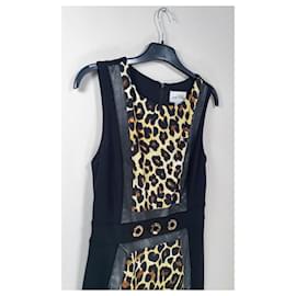 Joseph Ribkoff-Dresses-Black,Multiple colors,Leopard print