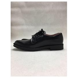Gucci-GUCCI Dress shoes / UK8 / BLK / Leather /Lace-up shoes Plain toe-Black
