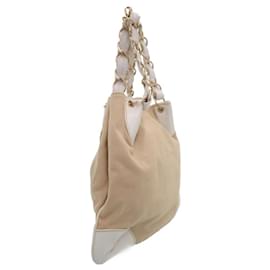 Chanel-[Used] Chanel "Cocomark Chain Tote Bag" Women's Handbag-White,Beige