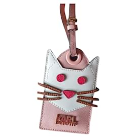 Karl Lagerfeld-Choupette / door name address for bags or luggage-Pink