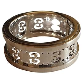 Gucci-Gg anel giratório ouro branco 750/000-Prata