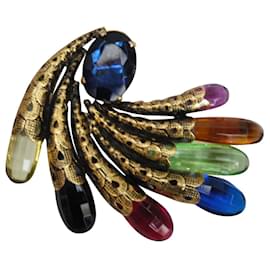Autre Marque Broche de metal multicolorido Multicor