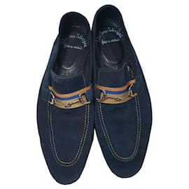 Santoni-Loafers Slip ons-Blue