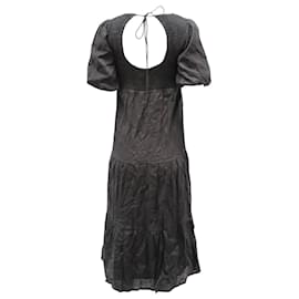 Faithfull the Brand-Faithfull The Brand Alberte Midi Dress in Black Rayon-Black