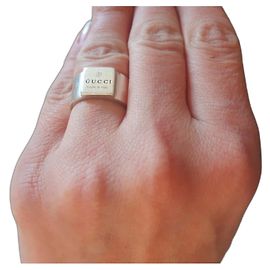 Anillo Gucci de plata talla 52 Plata