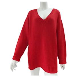 Dior-[Used] Dior J'ADIOR Knit Sweater Tops Red Red Black-Red