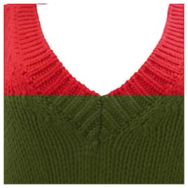 Dior-[Used] Dior J'ADIOR Knit Sweater Tops Red Red Black-Red