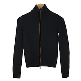 Dolce & Gabbana-[Used] DOLCE & GABBANA Sweater (thick) / 38 /-/ BLK / plain / zip-up sweater-Black