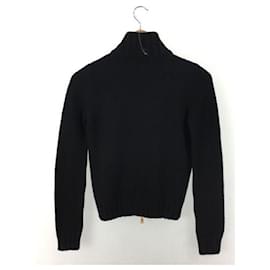 Dolce & Gabbana-[Used] DOLCE & GABBANA Sweater (thick) / 38 /-/ BLK / plain / zip-up sweater-Black