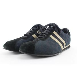 Gucci Herren 13 Schwarze US-Monogramm-GG-Web-Turnschuhe 8G113 Andere