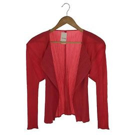 [Used] PLEATS PLEASE ISSEY MIYAKE Cardigan (thin) / 3 / polyester / PNK / plain / pp43-jd623 / pleats Pink
