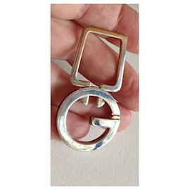 Gucci-Vintage Gucci key ring in solid silver 925-Silvery