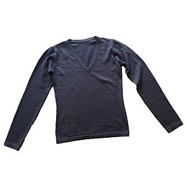 pull marron terre brûlée -  John Smedley -  Col V T. 36 Marron foncé