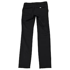 Gucci-Gucci Pantalon noir avec détail zip argenté en nylon noir-Noir