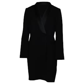 Iris & Ink-Iris & Ink x Julia Roitfeld Cady Tuxedo Dress in Black Viscose-Black