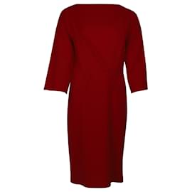 Autre Marque-RM by Roland Mouret Midi Dress in Red Wool-Red