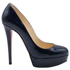 Christian Louboutin Bianca 140 Tacones Charol Turquesa Otro