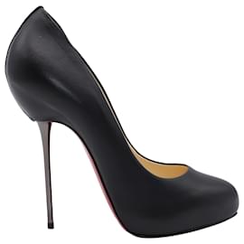 Christian Louboutin-Christian Louboutin Big Lips 120 Heels in Black Patent-Black