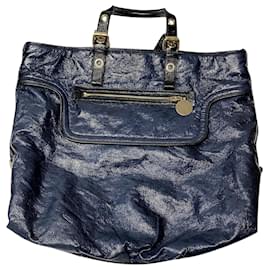 Stella Mc Cartney-Stella McCartney Tote Bag with Wallet in Blue Faux Leather-Blue