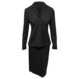 Conjunto de blazer e saia Prada em lã cinza Cinza