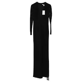 Diane Von Furstenberg-Diane Von Furstenberg Kyara Tux Lace Jumpsuit in Black Cotton-Black