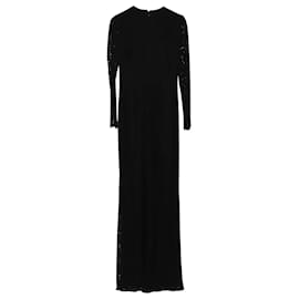 Diane Von Furstenberg-Mono largo de encaje de esmoquin en algodón negro Kyara de Diane Von Furstenberg-Negro