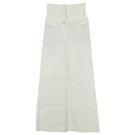 CALÇA CHANEL STRAIGHT cintura alta - BRANCO Branco
