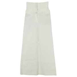 Chanel-PANTALONES CHANEL RECTOS talle alto - BLANCO-Blanco