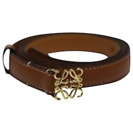 Loewe-Loewe Anagram Slim Belt in Tan calf leather Leather-Brown