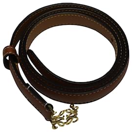 Loewe-Loewe Anagram Slim Belt in Tan calf leather Leather-Brown