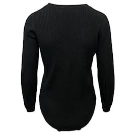 Balenciaga-Gerippter Iro-Pullover aus schwarzer Wolle-Schwarz