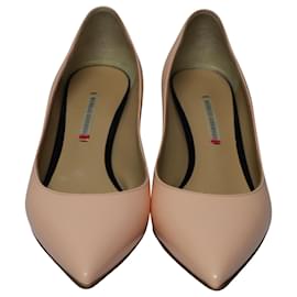 Nicholas Kirkwood-Nicholas Kirkwood Pointed Toe Pumps in Pink Patent Leather-Pink