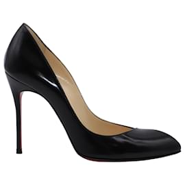Christian Louboutin-Christian Louboutin Corneille 100 Pumps in Black Patent Leather-Black