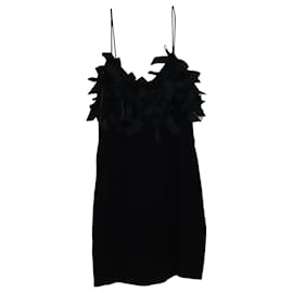 Issa-Issa Strap Mini Dress in Black Acetate-Black