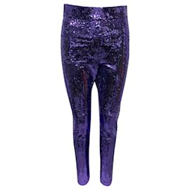 Gucci-Gucci Skinny Sequin Pants in Purple Polyamide-Purple