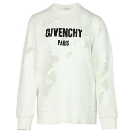 Sudadera envejecida de algodón blanco de Givenchy Blanco