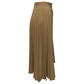 Givenchy-Givenchy Pleated Palazzo Pants in Beige Polyester-Brown,Beige