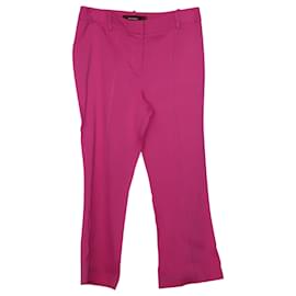 Autre Marque-Sies Marjan Danit Flared Cropped Tailored Trousers in Pink Viscose-Pink